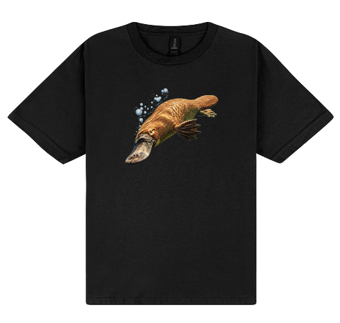 platypus image on black shirt