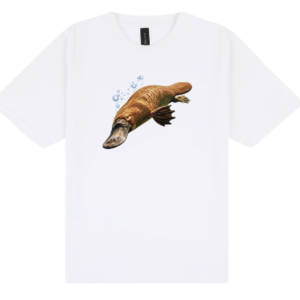platypus image on white tshirt