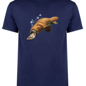 platypus image on a navy tshirt
